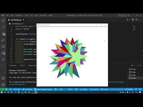 Multiple Star Design in Python Turtle @VikasCodingSchool