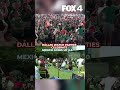 Mexico fans in Dallas celebrate goal against South Africa