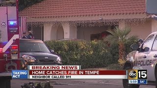 Neighbor calls 911 when fire sparks in Tempe home