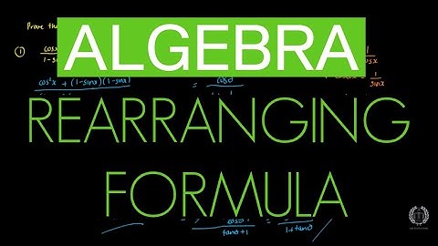 Rearranging Formula | Grade 7 | GCSE Maths