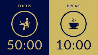 50/10 Pomodoro Timer with Brown Noise 🎧 5-Hour Study with Me for Deep Focus & ADHD ✨