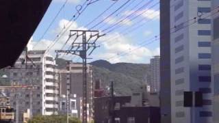 JR貨物 EF65 1121号機  貨物列車 神戸駅通過 警笛付き