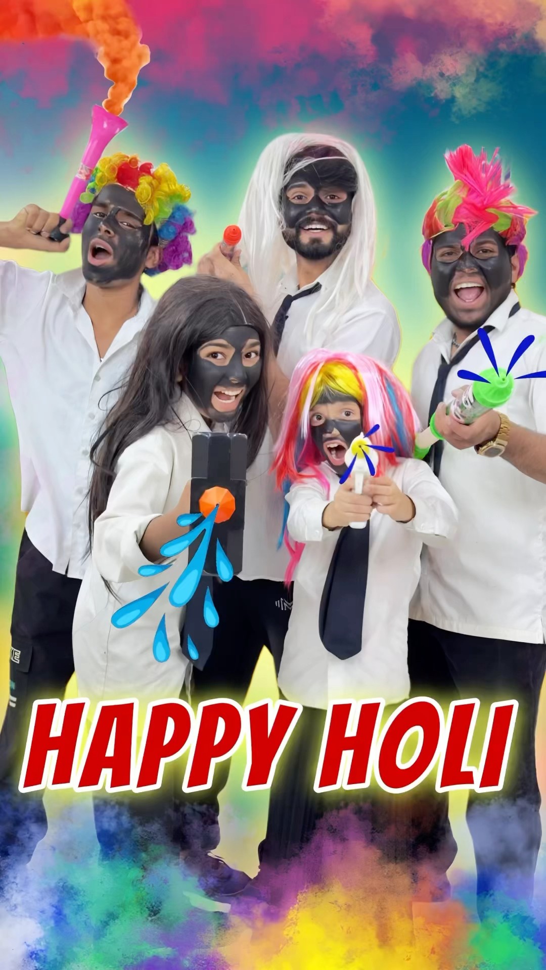 Happy Holi ? #aaganwadikebacche #comedy #funny #trending #happyholi #holicomedy #dhonisir #jagga