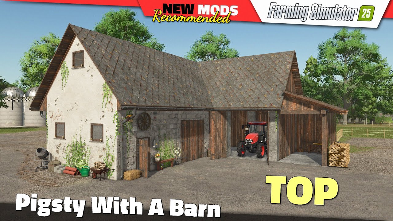 FS25 | POLISH Pigsty with a Barn - Farming Simulator 25 Mods Review QHD