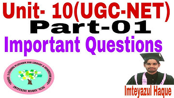 Library Science NET Questions|Unit-10| UGC-NET| 2022|Insignia|Imteyazul Haque