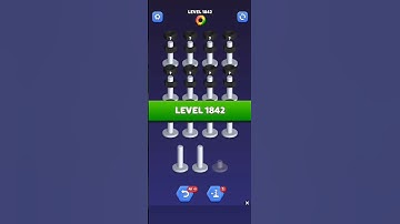 Nut Sort Level 1842 - Color Puzzle Game by Kiwi Fun #games #puzzle #NutSort #NutSortSolution