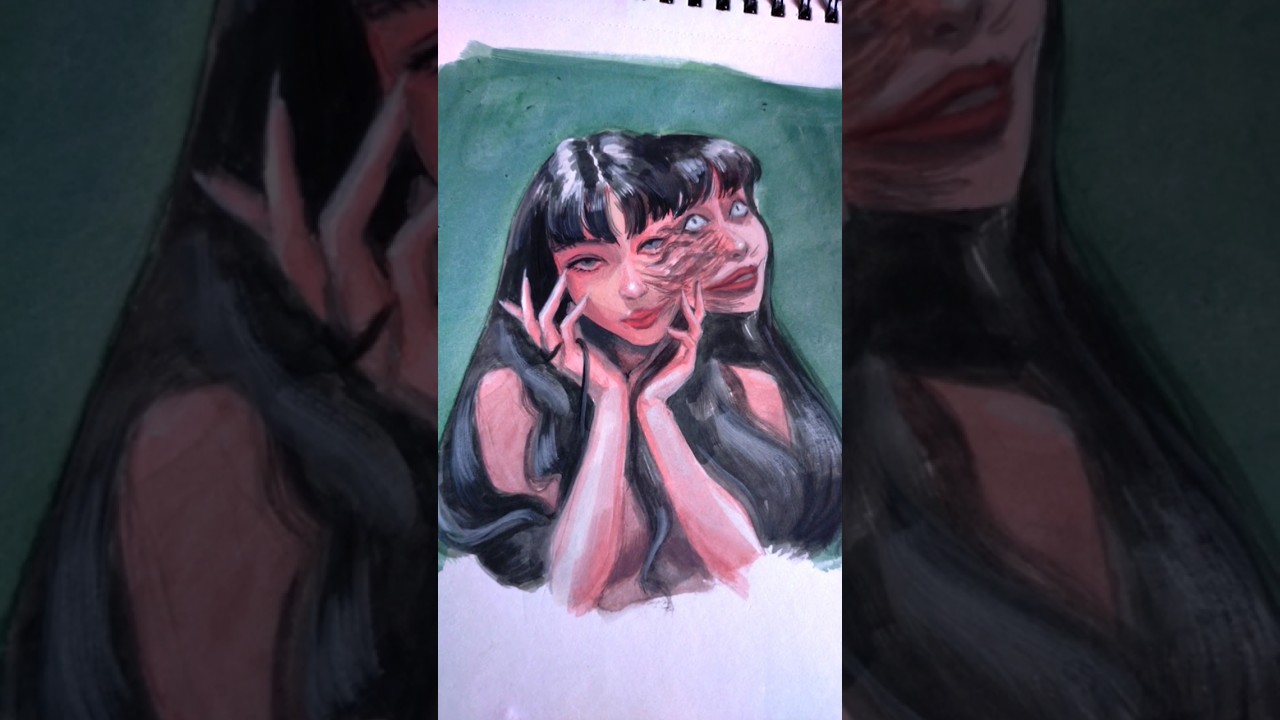 Painting Tomie by Ito Junji 