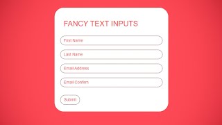 Make Custom Input Text Fields With HTML & CSS |  Input Label Animation