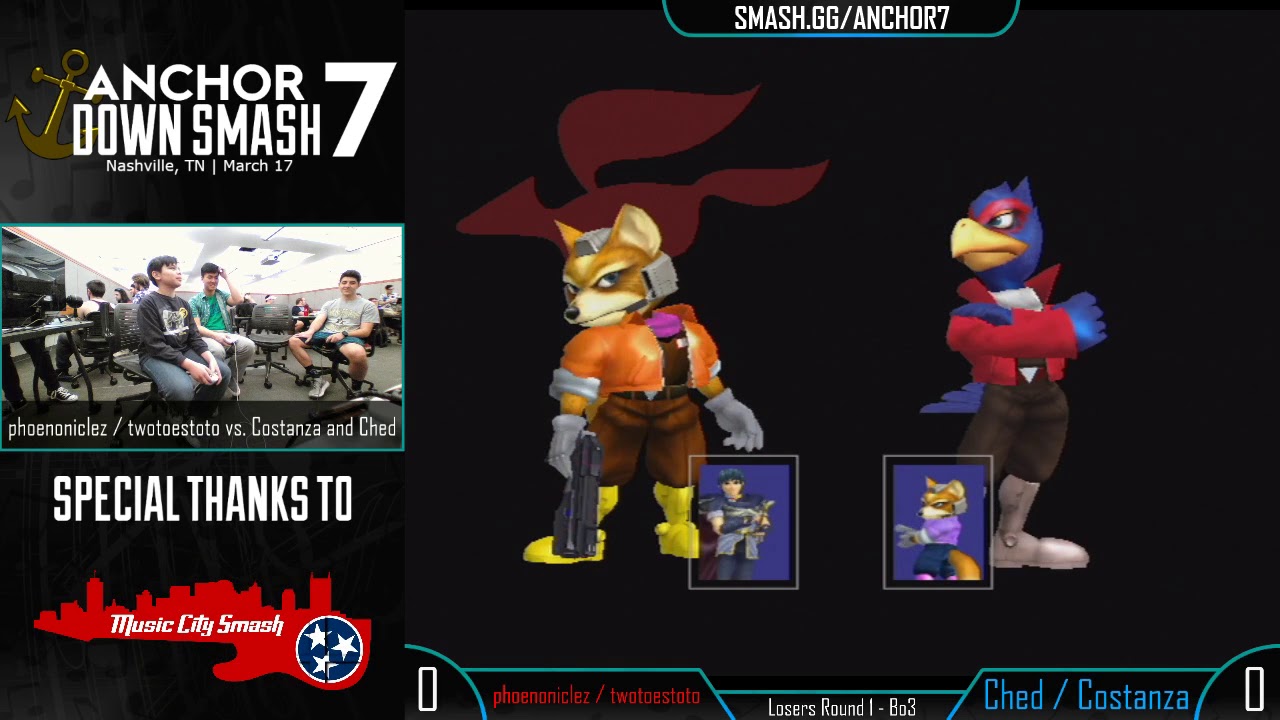 ADS7 - Melee Doubles - Costanza/Ched VS phoenoniclez/twotoestoto - Losers Round 1