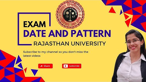 Rajasthan University Exam Date 2023 | Rajasthan University Exam Pattern |  Uniraj Form Date 2023 #ru