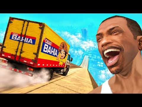 I PUT GLITCHED BRAZILIAN CARS ON THE GTA SA MEGA RAMP LOL
