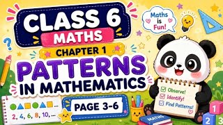 Class 6 Maths || Chapter 1 || Patterns In Mathematics || Page 3-6 ||