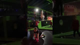 The big snowball fight at flip out Chester Christmas Eve 2020
