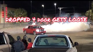 DROPPED 4 DOOR GETS LOOSE AT CRUISE NIGHT!!!!!