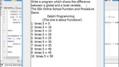 Global and Local Variables - Delphi