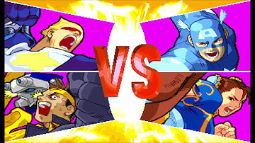 Marvel vs Capcom 1 ( Arcade ) - Captain Commando / Jin Playthrough ( June 8, 2019 )