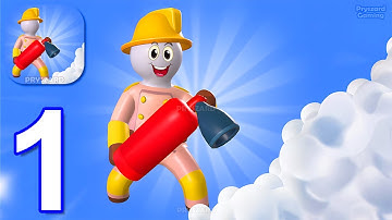 Fireman - Gameplay Walkthrough Part 1 Stickman Firefighter Rescue Adventure (iOS,Android)