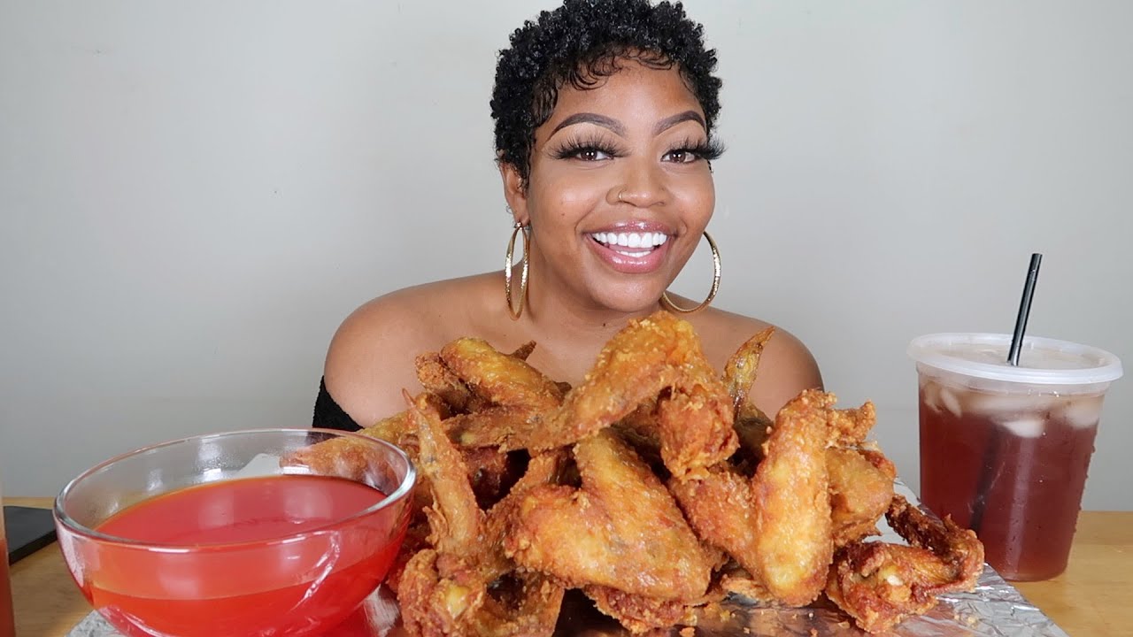 FRIED CHICKEN WITH SWEET AND SOUR SAUCE MUKBANG!
