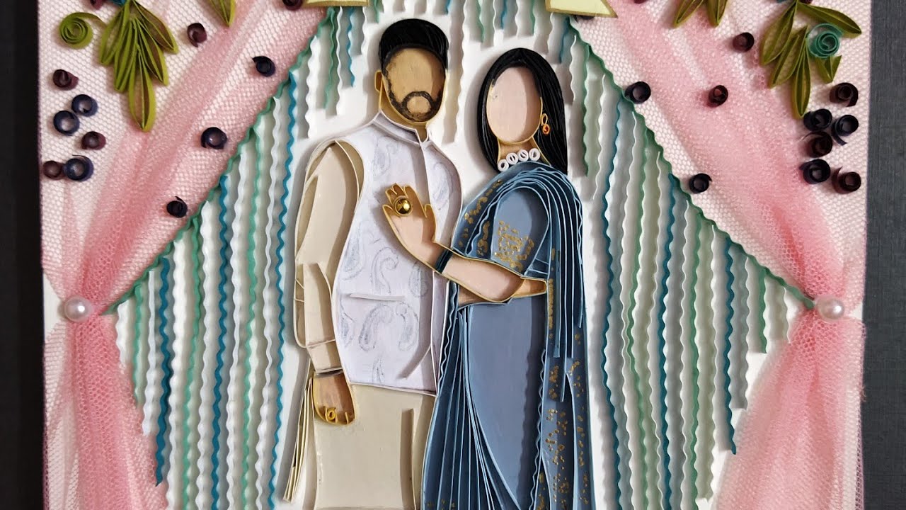 Quilling | Quilling Portrait | Gift | wedding | Anniversary | Quilling art | couples | birthday gift