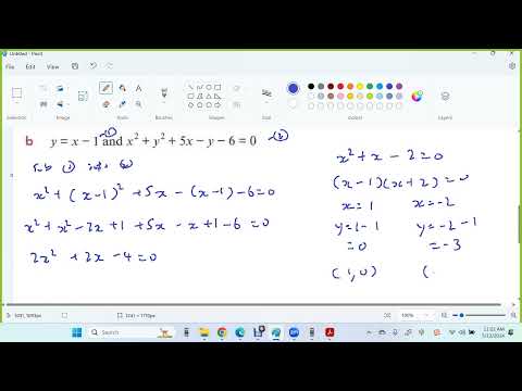 7 2 Problems involving the intersection of lines and circles Q 1