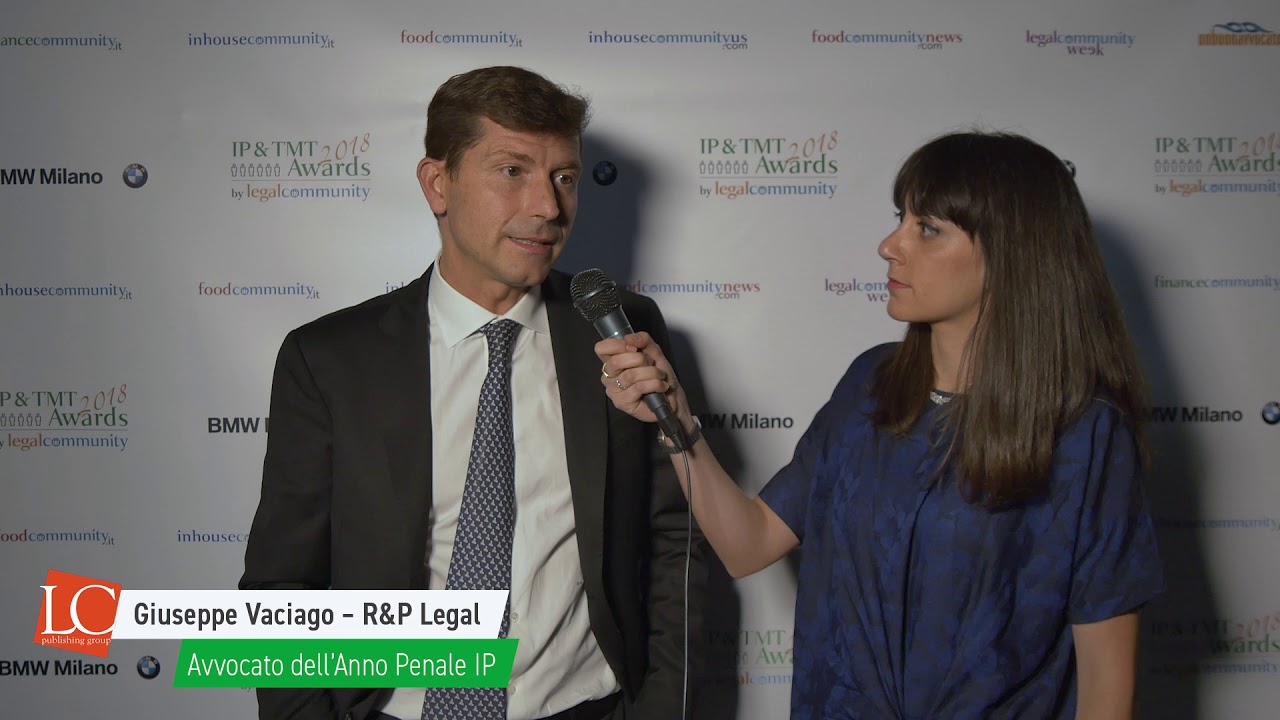 Giuseppe Vaciago - Legalcommunity IP & TMT Awards 2018 by legalcommunity.it