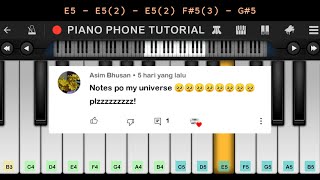 My Universe - BTS X Coldplay Piano Tutorial | Mobile Piano (Perfect Piano App)| Piano Phone screenshot 2