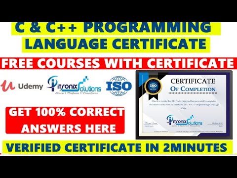 C & C++ Free Certification | C & C++ Quiz Certificate | Free Certification within 2 minute | C & C++