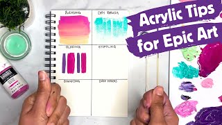6 Easy Acrylic Painting Techniques 🎨✨to Level-Up your Art as a Beginner