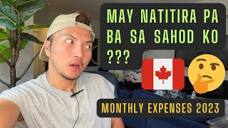 MY MONTHLY EXPENSES SA CANADA (MONTREAL) | BUHAY CANADA | PINOY