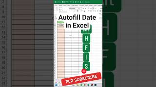Autofill Date in Excel #excel #trendingnow #foryou #exceltips #exceltricks #learnexcel