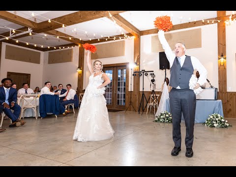 Best surprise father daughter (& sisters) wedding dance (& cheer) to epic 16-song mashup.