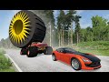 ЭТО КОЛЕСО-МОНСТР НЕВОЗМОЖНО ОСТАНОВИТЬ! Крушения машин в игре Beamng drive. Гоша