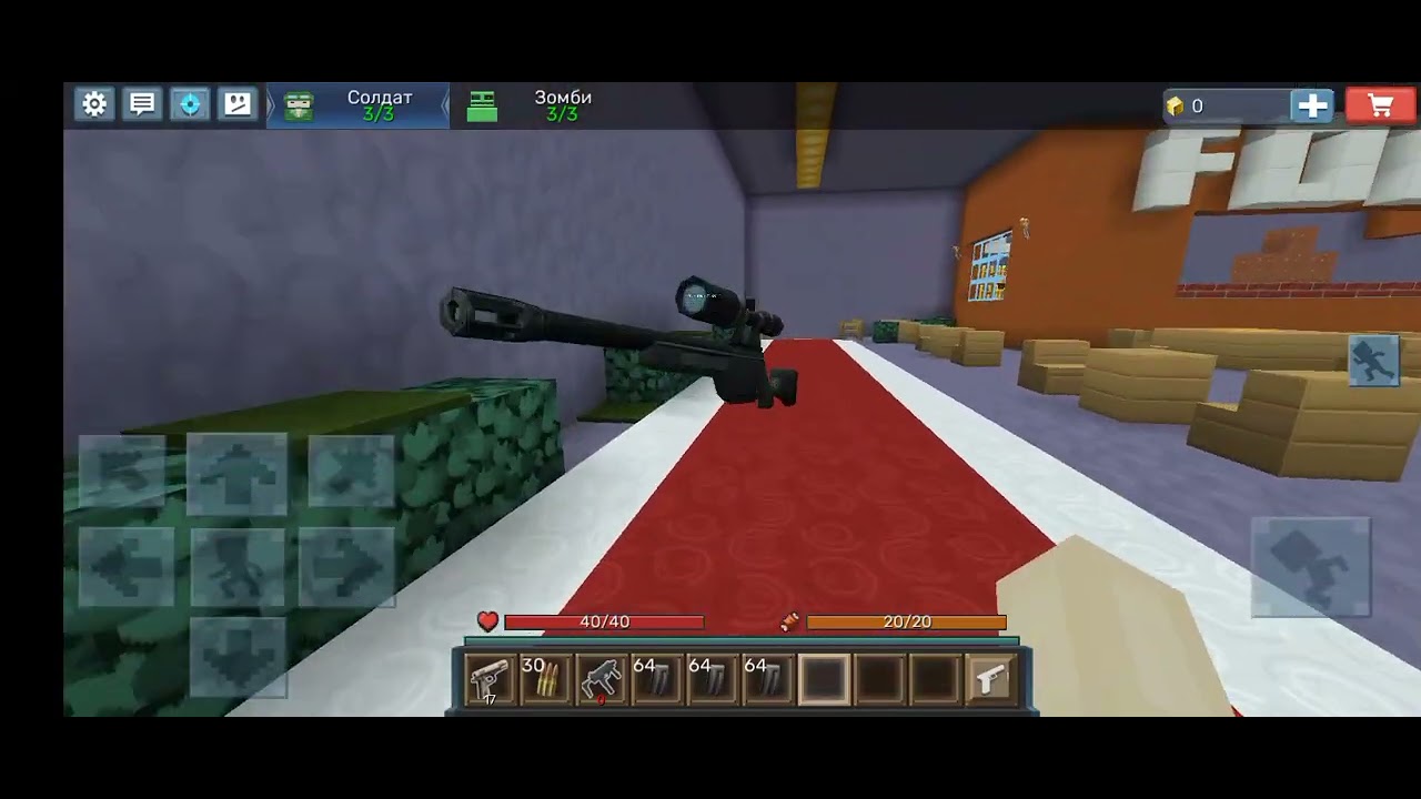 Геймплей секретной карты Blockman go Zombie infection 