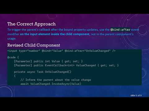 How to Trigger a Parent Callback Using Two-Way Binding in Blazor