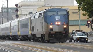 P42 leads push pull Amtrak San Joaquins train in Jack London