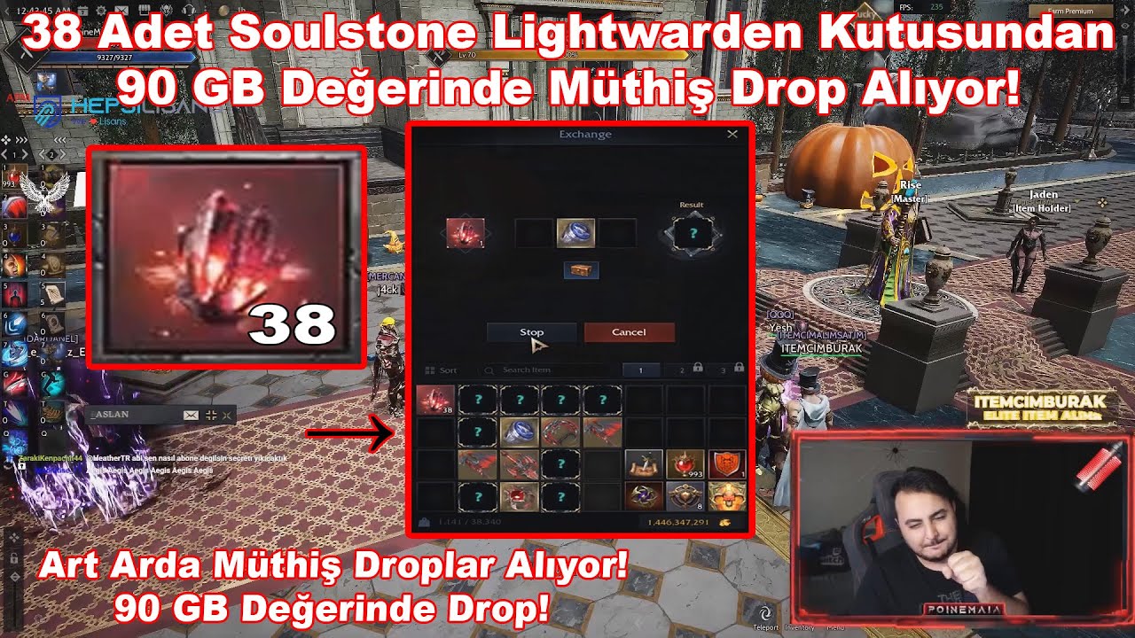 PoineMaia | 38 Adet Soulstone Lightwarden Kutusundan 90 GB Değerinde Müthiş Drop Alıyor! Rise Online