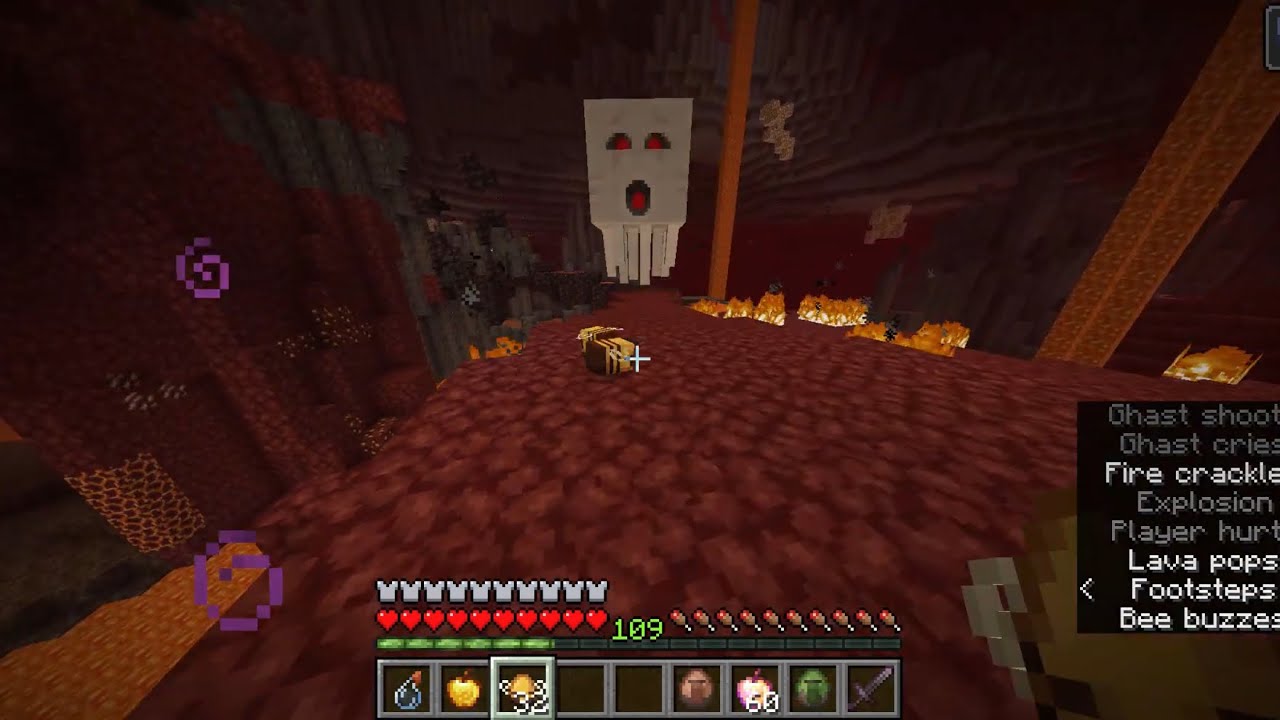 Minecraft Ghast was stung to death by multiple bees