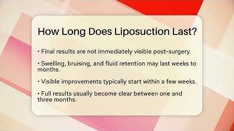 How Long Does Liposuction Last? - The Operating Table