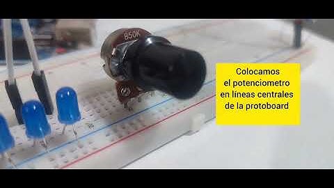 # 9) ELECTRÓNICA BASICA⚡- SECUENCIA DE LEDs CON UN POTENCIOMETRO Y UN PULSADOR ( EN ARDUINO)