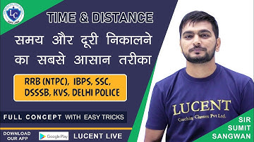 TIME & DISTANCE || EASY CONCEPTS  || समय और दूरी सीखें 10 सेकेंड में ||  BY SUMIT SANGWAN SIR