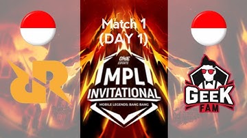 RRQ SENA vs GEEK FAM MATCH 1||ONE Esports MPL Invitational 2022 (DAY 1)