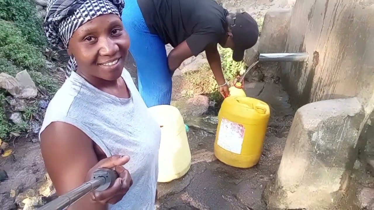 Life in the village guys East Africa this is where we do fetch water for daily activities...