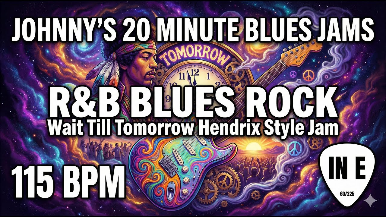 R&B Blues Rock - 'Wait Till Tomorrow' Hendrix Style Jam in E [115 BPM] 60/225