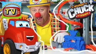 🚔 CHUCK E AMICI 🚔 SET TORRE TORNADO TWIST TRAX TONKA HASBRO Clown Alex Cartoni animati in italiano screenshot 5