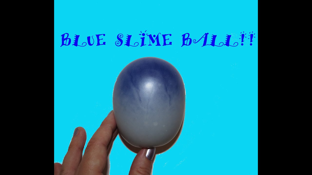 How to make BLUE SLIME STRESS BALL DIY So squishy and easy to make