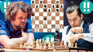 Magnus Carlsen vs Ian Nepo chess game 17 #chess #chessmiddlegame