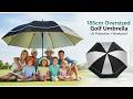 Ultimate Large Umbrella 🌂 185CM Windproof UV Protection for Rain, Sun & Beach