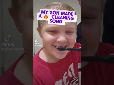 The kid made a 🔥 Rap about Cleaning 🎤👌✅️