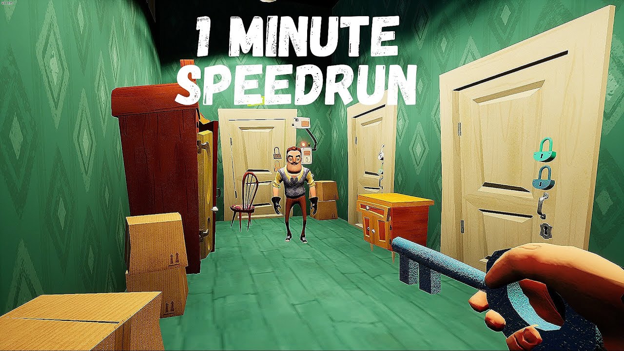 Abandoned (1 MINUTE SPEEDRUN) | Hello Neighbor Mod