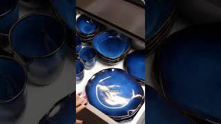 16-Piece Stoneware Set - Ocean Blue